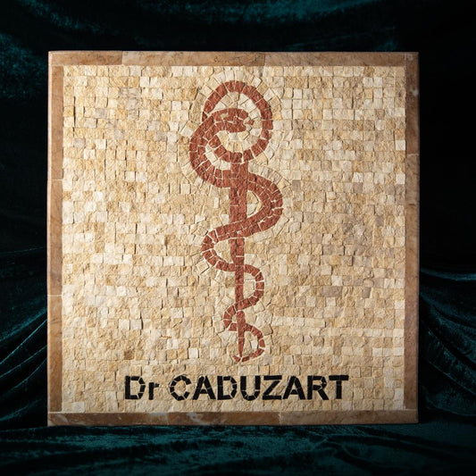 Mosaïque en Pierre - Caducée de La Médecine 50x50