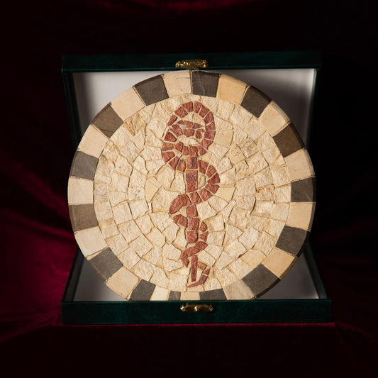 Mosaïque en Pierre - Médaillon de La Médecine 20 cm