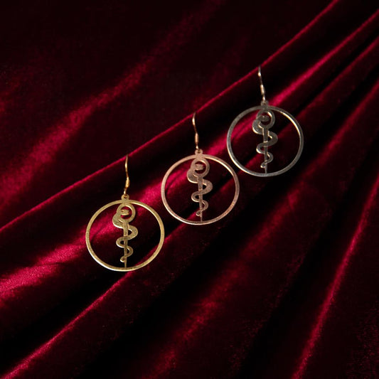 Boucles D'oreilles - Le Caducée de La Médecine