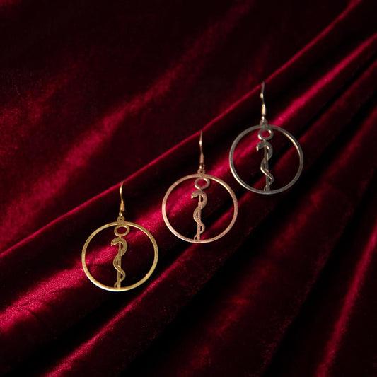 Earrings - Dentistry Caduceus