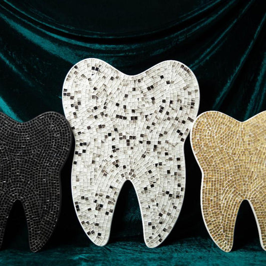 Mosaïque en Verre - Dents Colorées