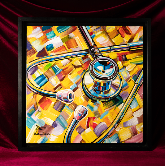 Tableau de Peinture - Le Stéthoscope de l'Amour