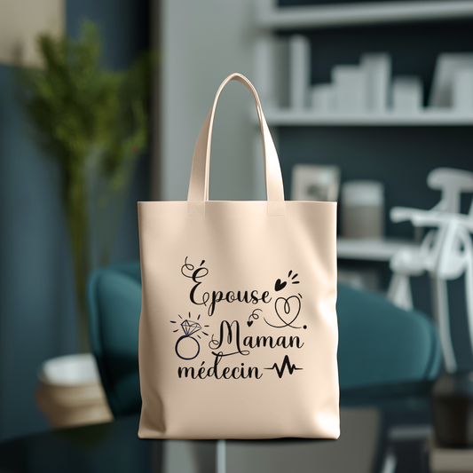 Tote Bag- Épouse, Maman, Médecin