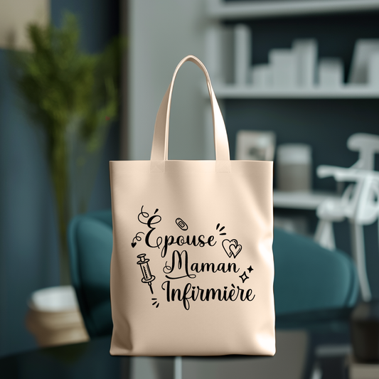 Tote Bag- Épouse, Maman, Infiermière